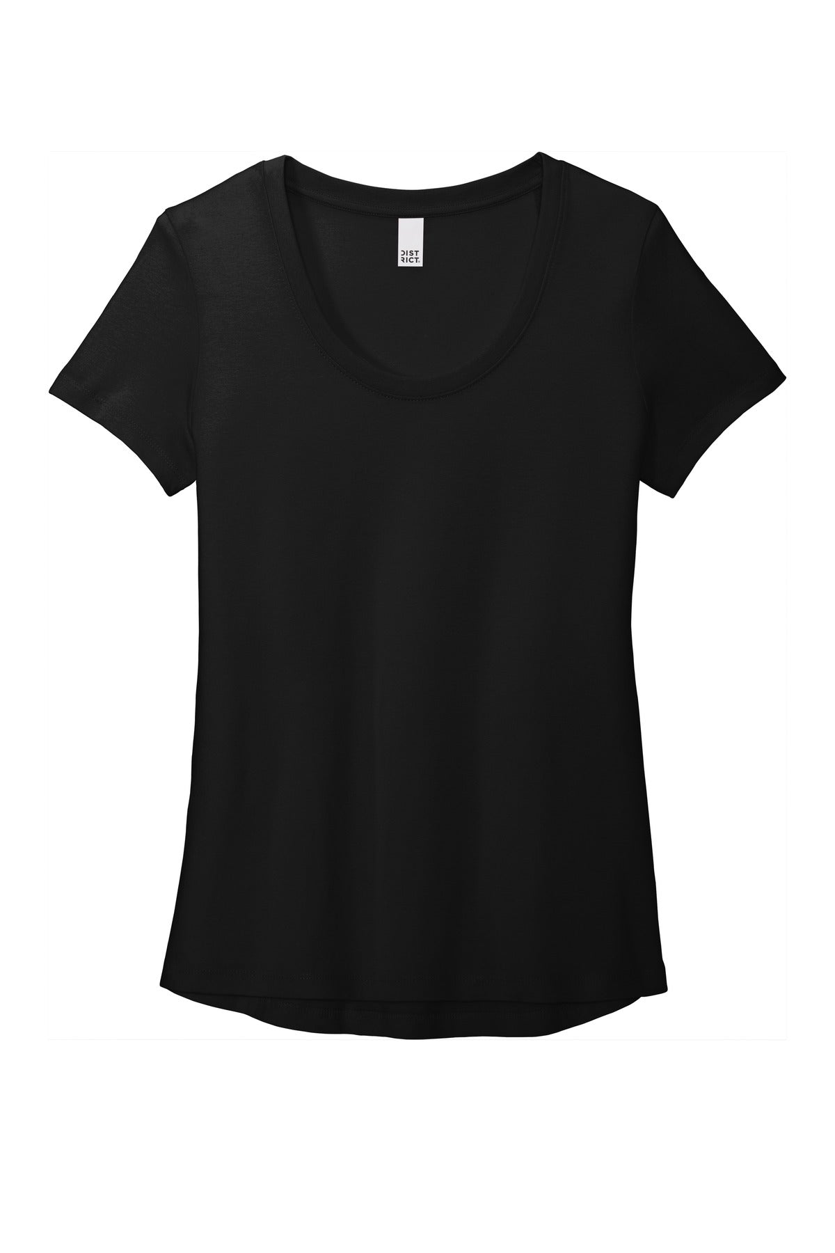 District Women's Flex Scoop Neck Tee DT7501 Black