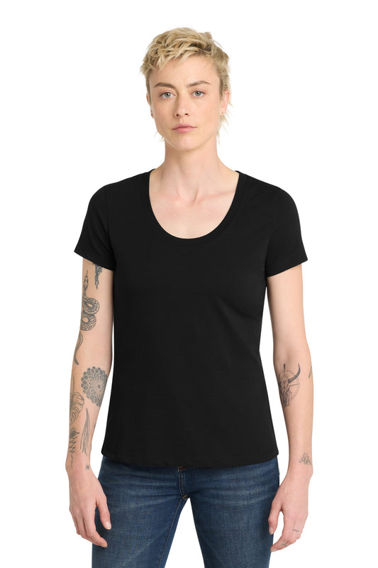 District Women's Flex Scoop Neck Tee DT7501 Black