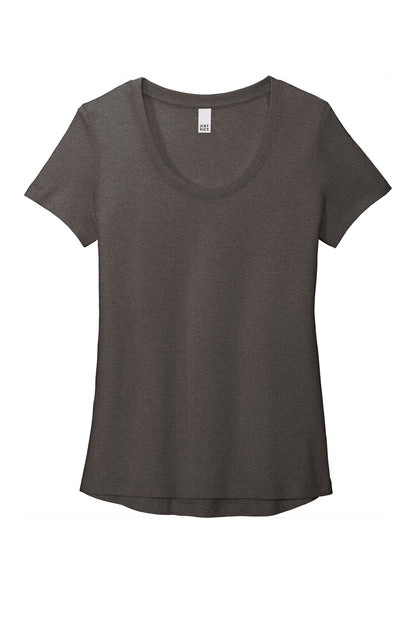 District Women's Flex Scoop Neck Tee DT7501 Heathered Charcoal