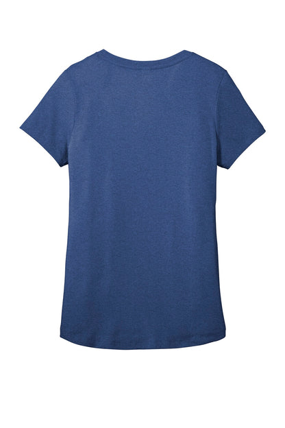 District Women's Flex Scoop Neck Tee DT7501 Heathered Deep Royal