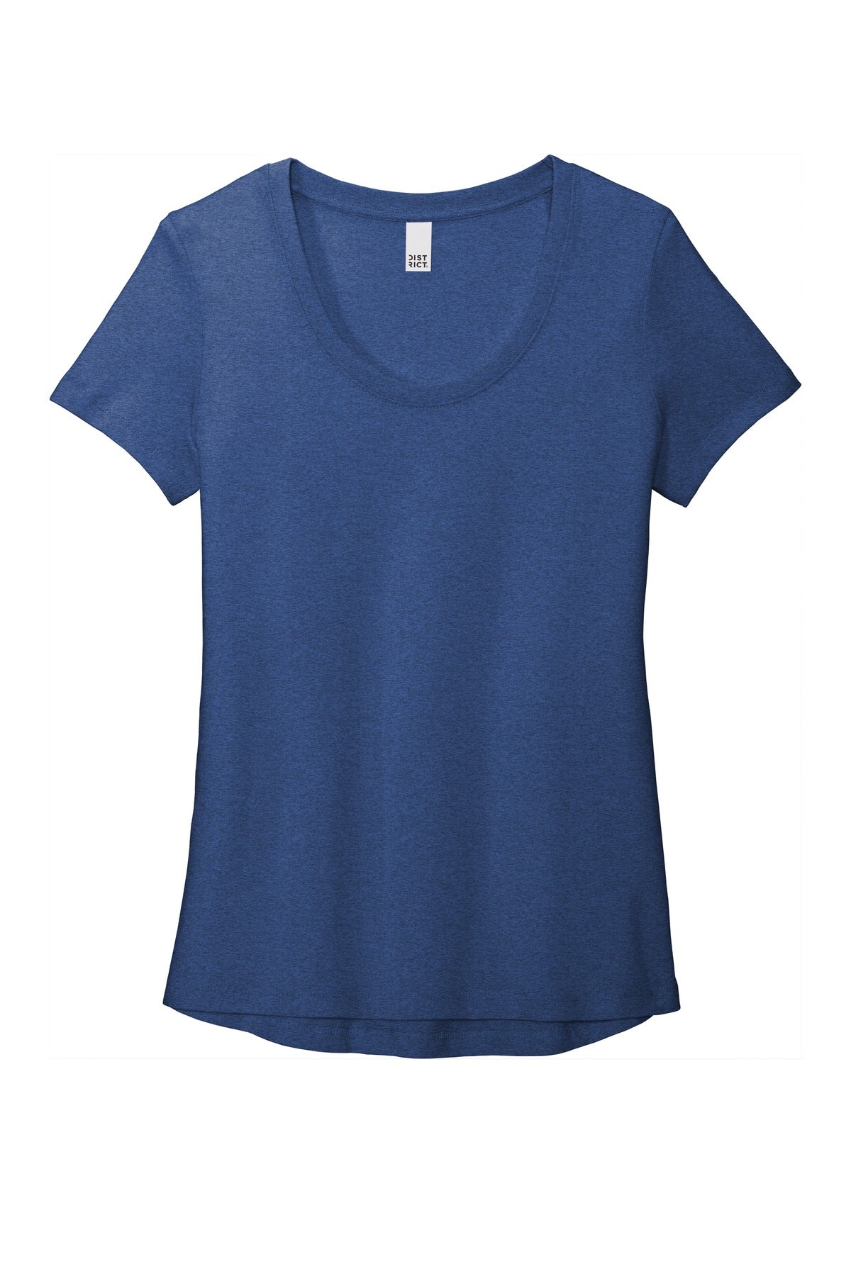District Women's Flex Scoop Neck Tee DT7501 Heathered Deep Royal
