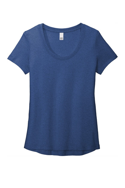 District Women's Flex Scoop Neck Tee DT7501 Heathered Deep Royal
