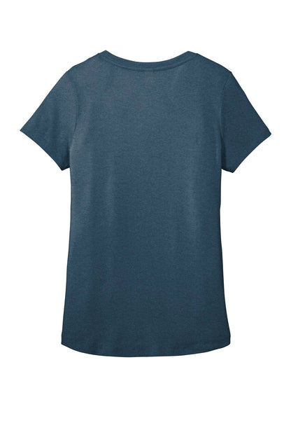 District Women's Flex Scoop Neck Tee DT7501 Heathered Neptune Blue