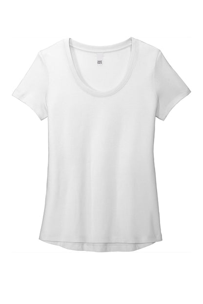 District Women's Flex Scoop Neck Tee DT7501 White