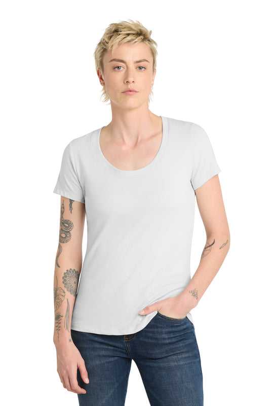 District Women's Flex Scoop Neck Tee DT7501 White