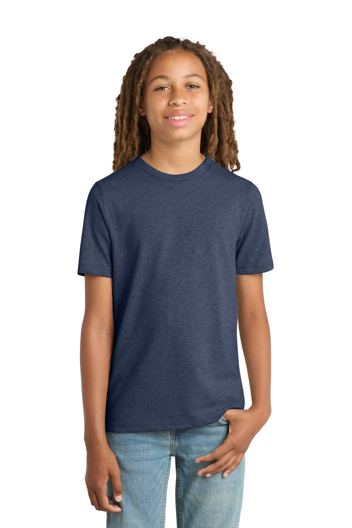 District Youth Re-Tee DT8000Y Heathered Navy