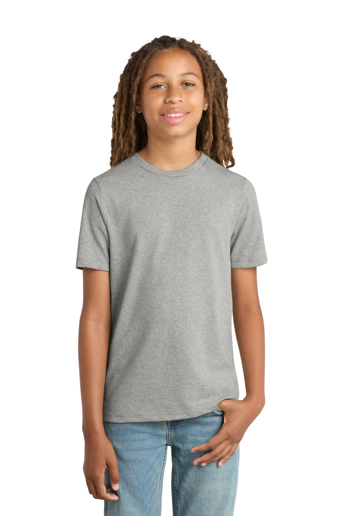 District Youth Re-Tee DT8000Y Light Heather Grey