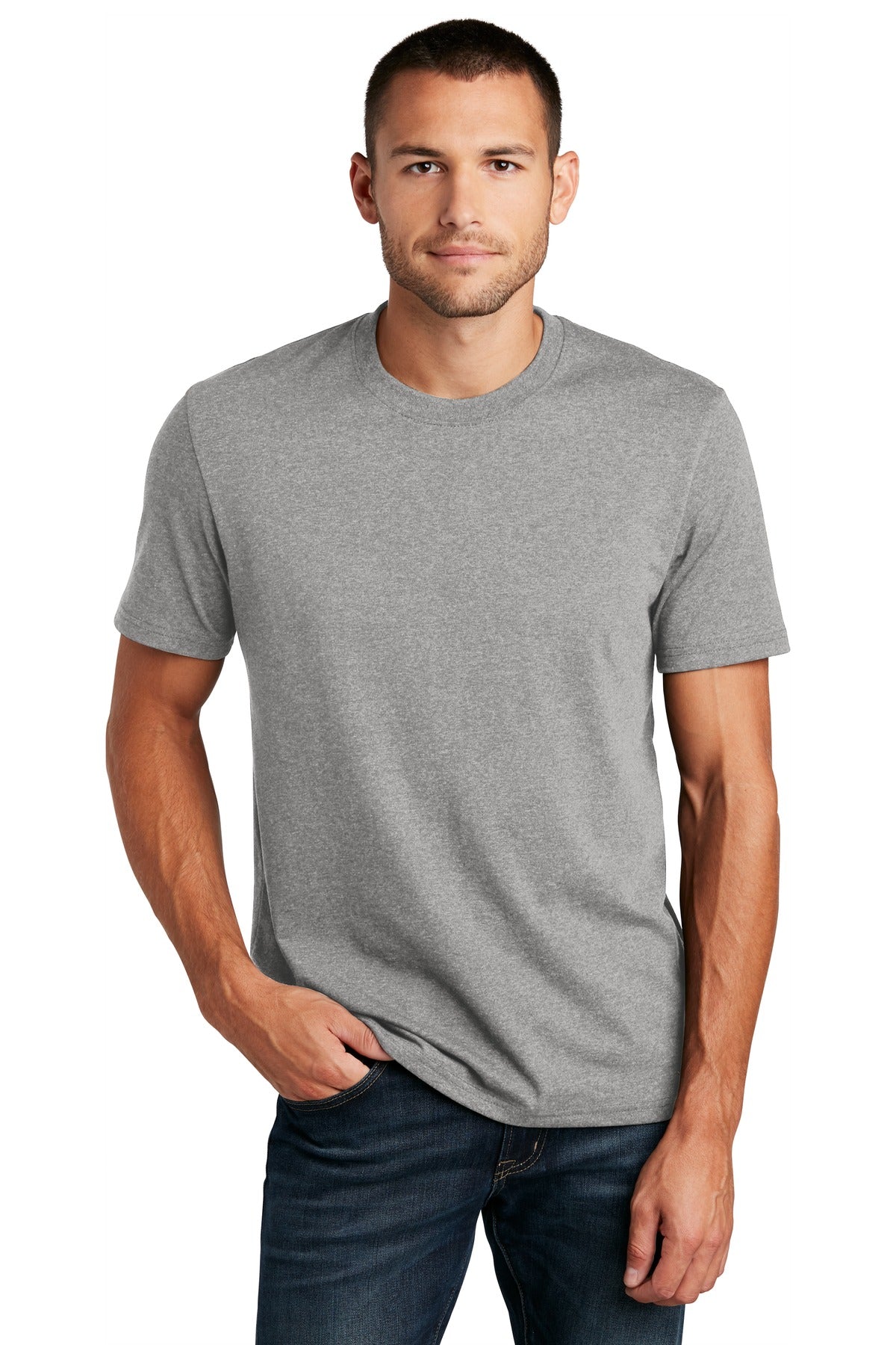 District Re-Tee DT8000 Light Heather Grey