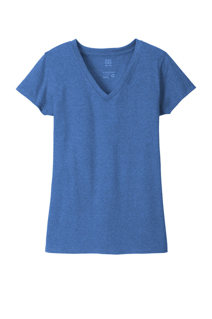 District Women's Re-Tee V-Neck DT8001 Blue Heather