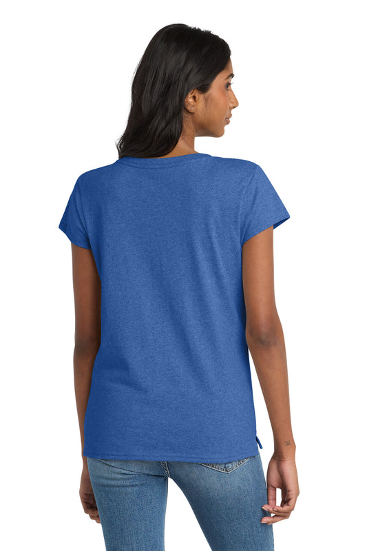 District Women's Re-Tee V-Neck DT8001 Blue Heather