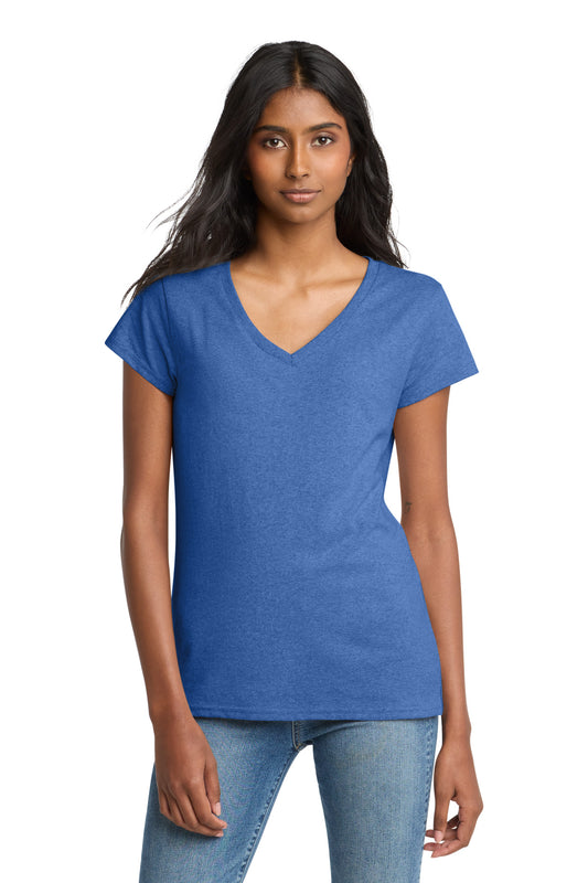 District Women's Re-Tee V-Neck DT8001 Blue Heather