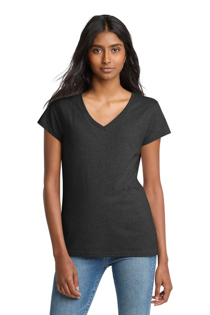 District Women's Re-Tee V-Neck DT8001 Charcoal Heather