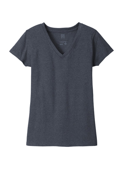 District Women's Re-Tee V-Neck DT8001 Heathered Navy