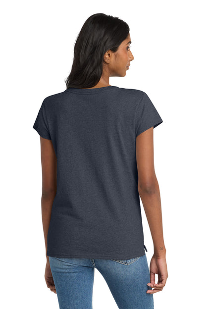 District Women's Re-Tee V-Neck DT8001 Heathered Navy
