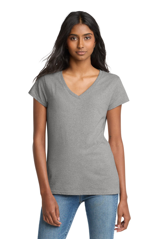 District Women's Re-Tee V-Neck DT8001 Light Heather Grey