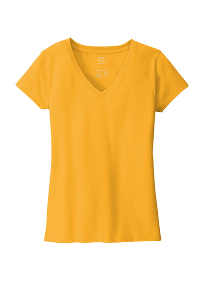 District Women's Re-Tee V-Neck DT8001 Maize Yellow