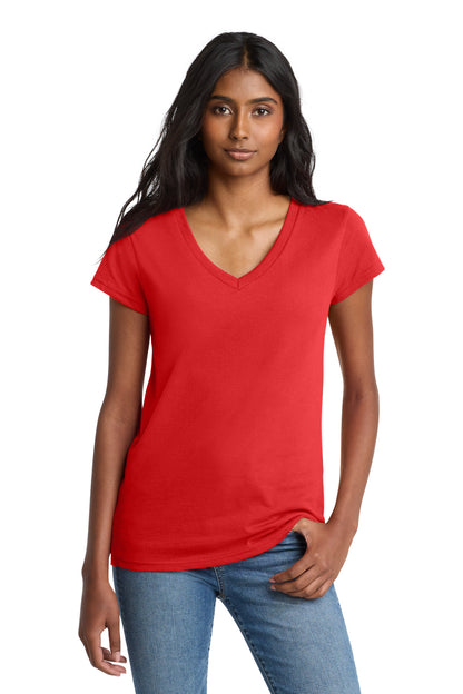 District Women's Re-Tee V-Neck DT8001 Ruby Red