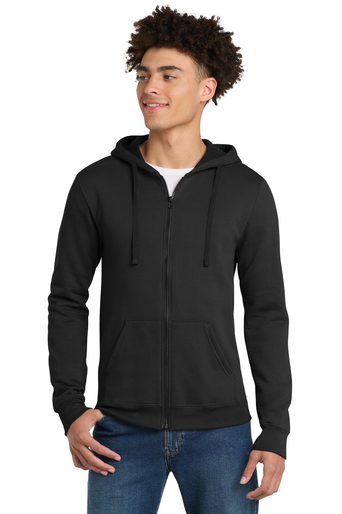 District The Concert Fleece Full-Zip Hoodie DT800 Black