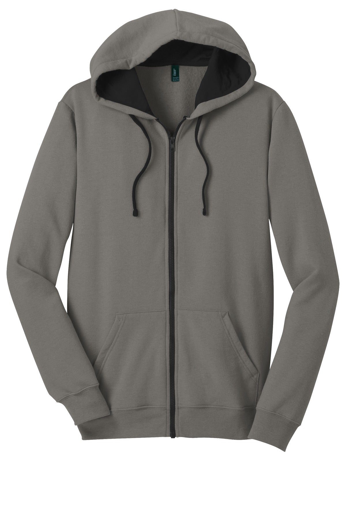 District The Concert Fleece Full-Zip Hoodie DT800 Grey