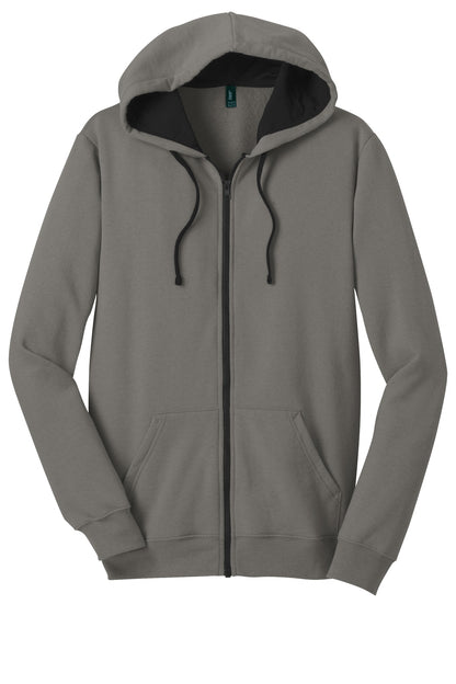 District The Concert Fleece Full-Zip Hoodie DT800 Grey