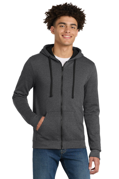 District The Concert Fleece Full-Zip Hoodie DT800 Heathered Charcoal