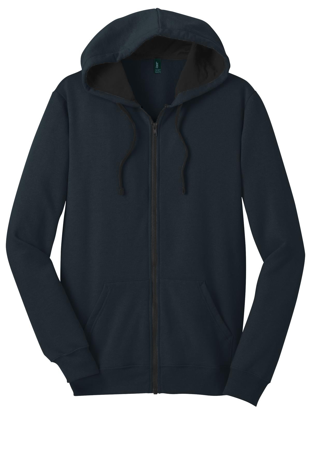 District The Concert Fleece Full-Zip Hoodie DT800 New Navy