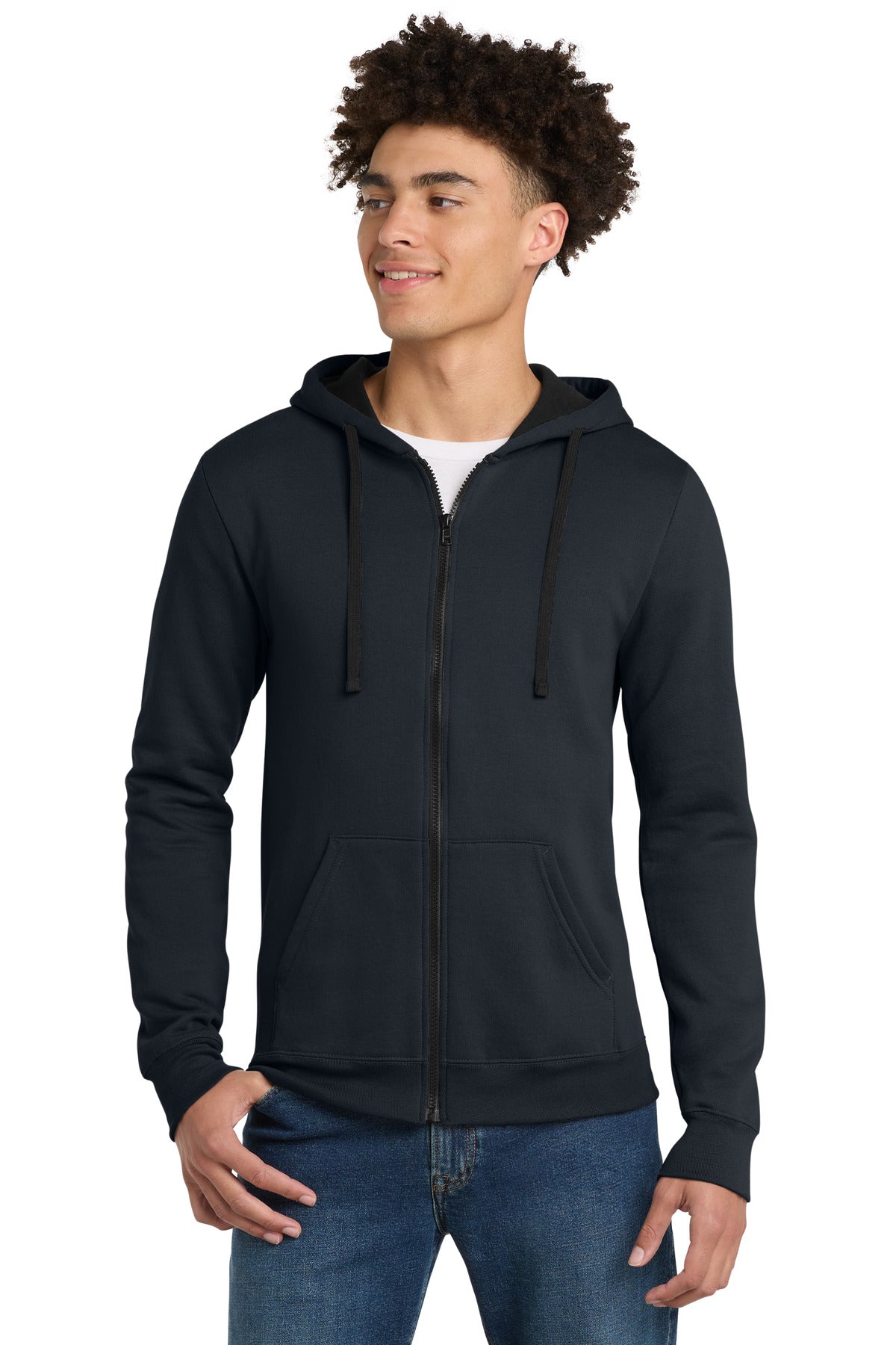 District The Concert Fleece Full-Zip Hoodie DT800 New Navy