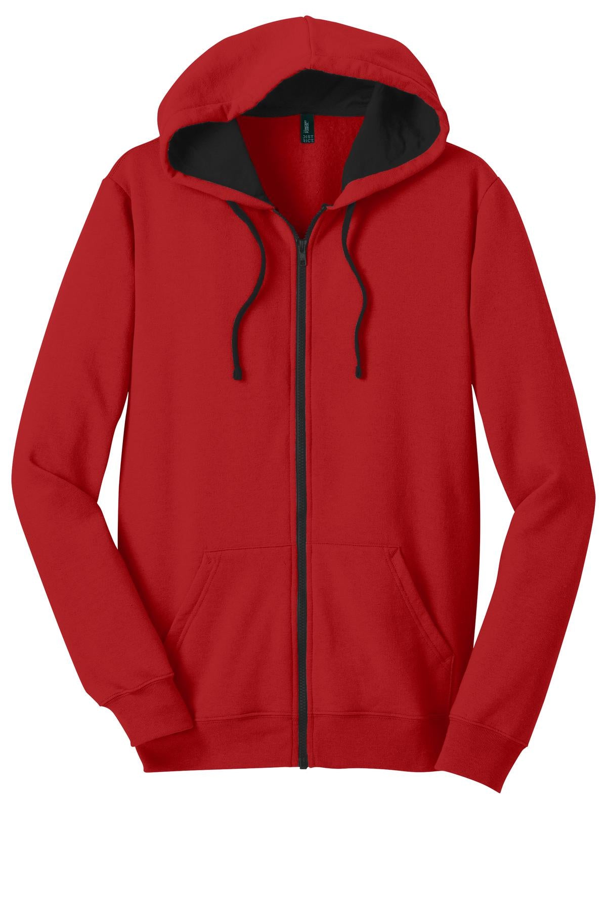 District The Concert Fleece Full-Zip Hoodie DT800 New Red