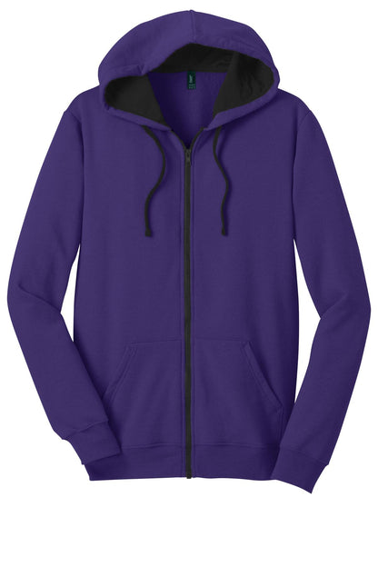 District The Concert Fleece Full-Zip Hoodie DT800 Purple