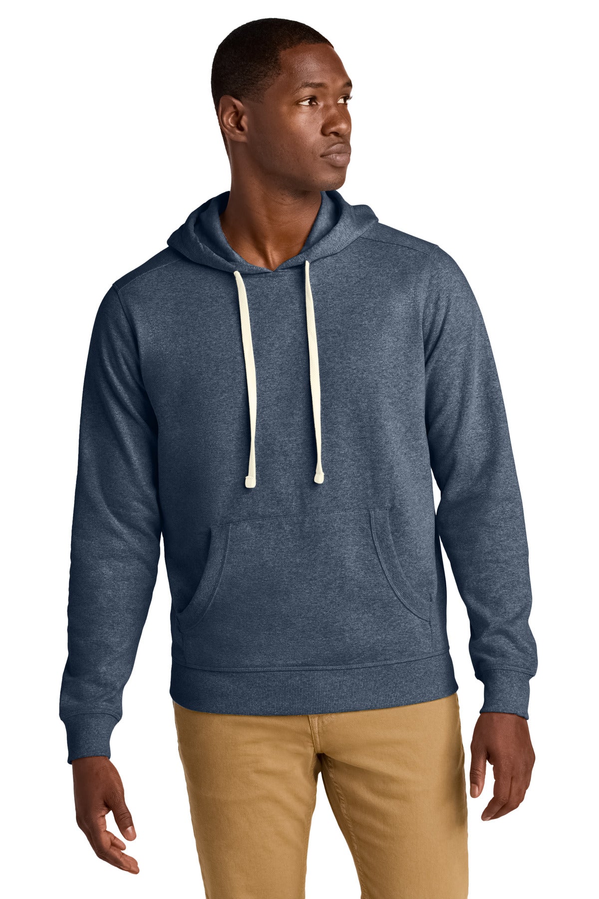 District Re-FleeceHoodie DT8100 Heathered Navy