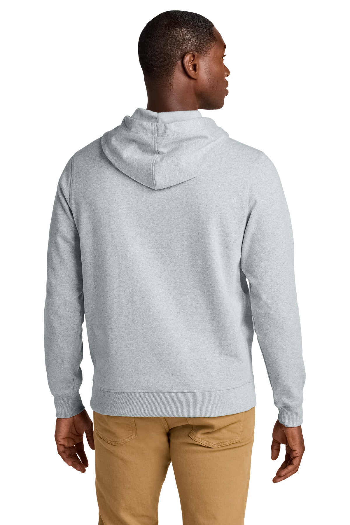 District Re-FleeceHoodie DT8100 Light Heather Grey