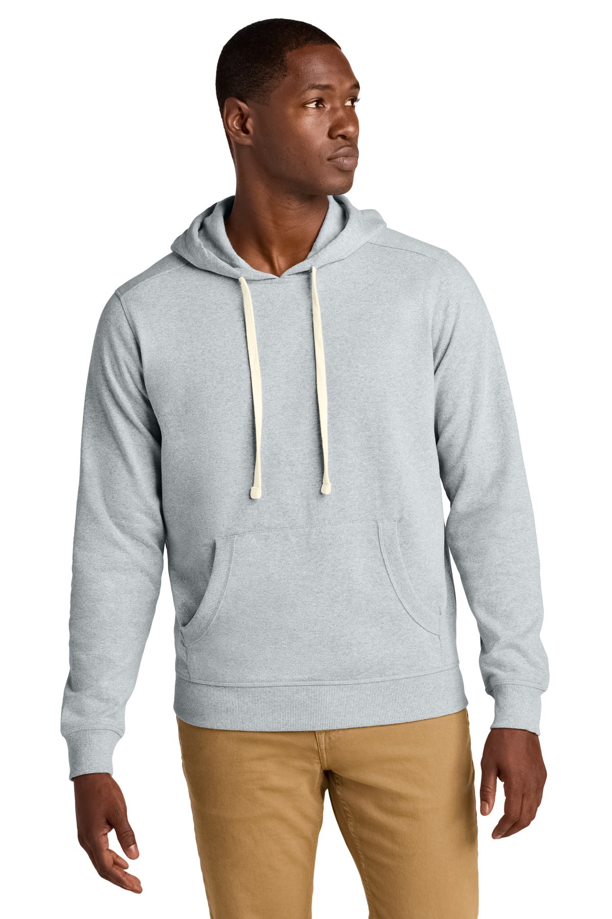 District Re-FleeceHoodie DT8100 Light Heather Grey