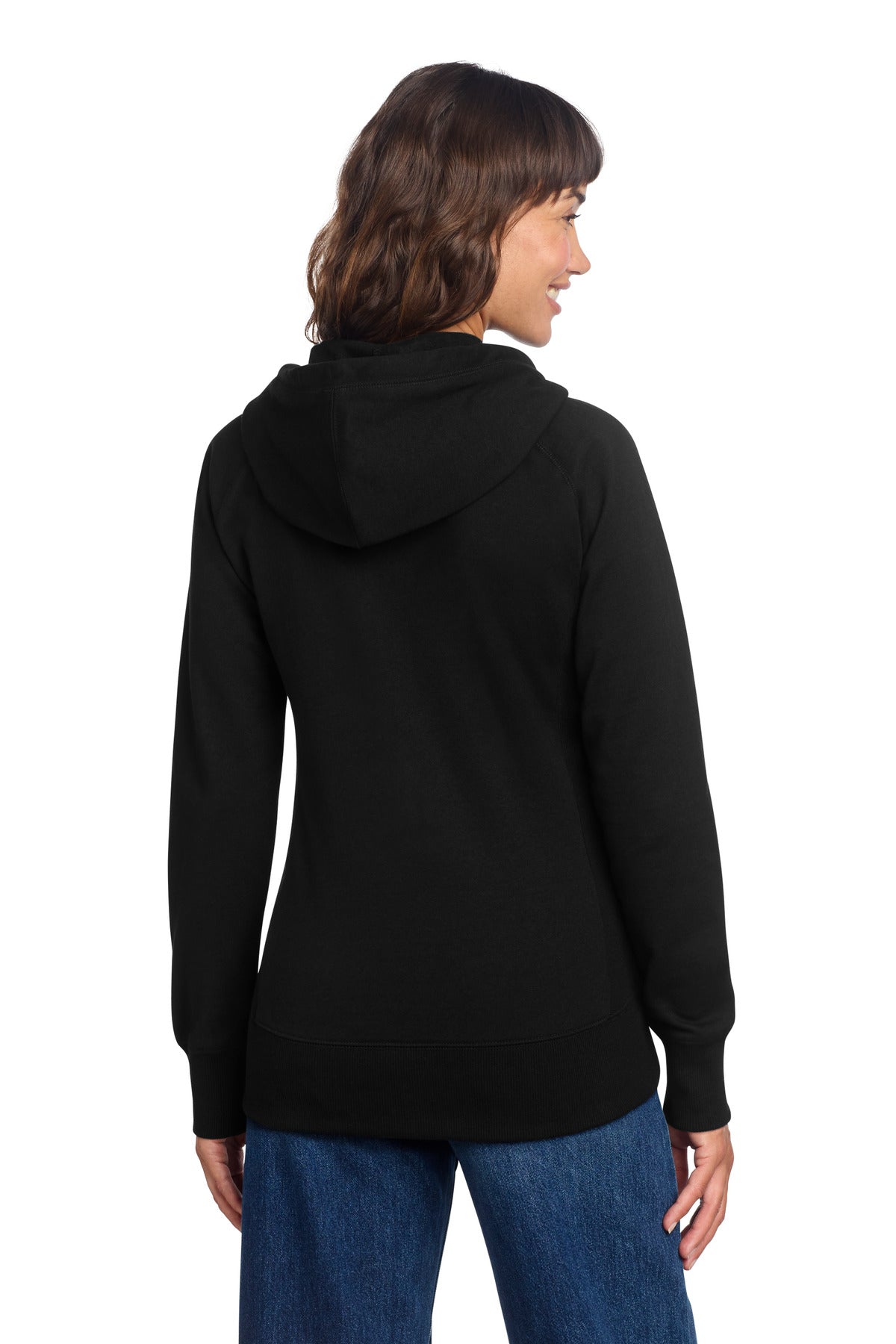 District Women's Re-Fleece Hoodie DT8101 Black