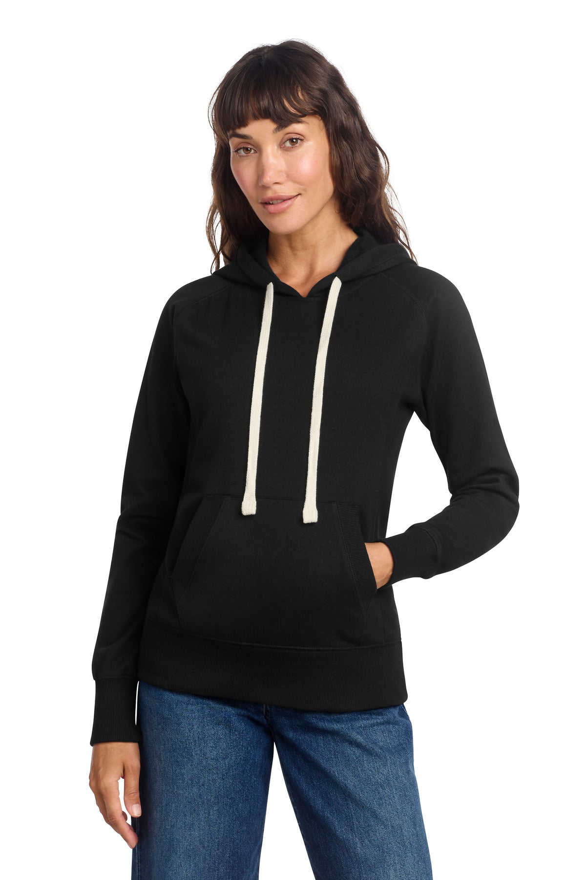 District Women's Re-Fleece Hoodie DT8101 Black