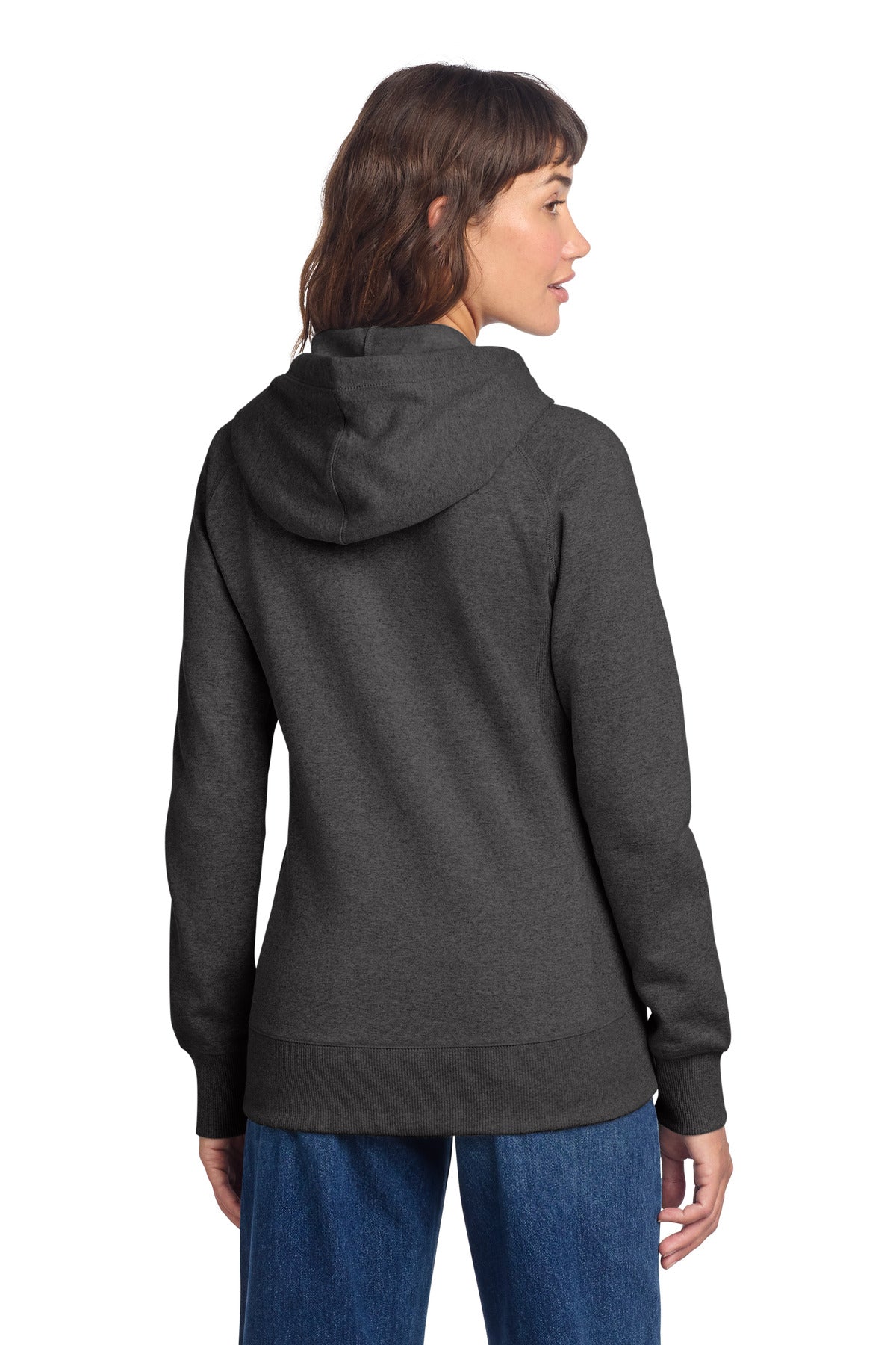 District Women's Re-Fleece Hoodie DT8101 Charcoal Heather