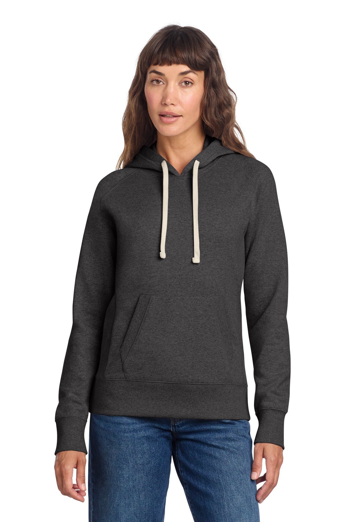 District Women's Re-Fleece Hoodie DT8101 Charcoal Heather