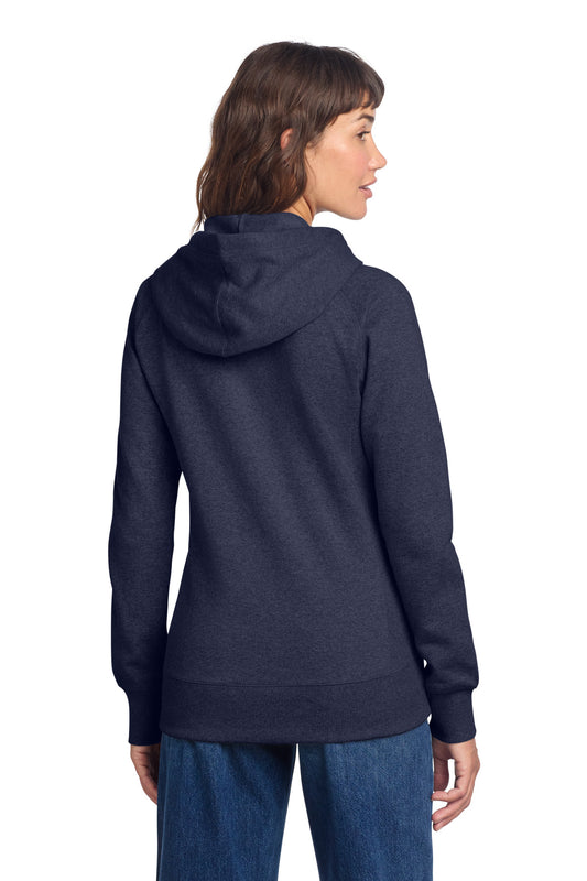 District Women's Re-Fleece Hoodie DT8101 Heathered Navy