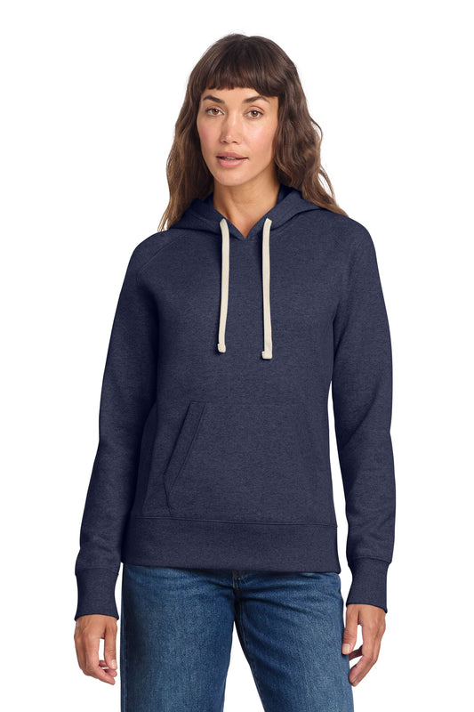 District Women's Re-Fleece Hoodie DT8101 Heathered Navy