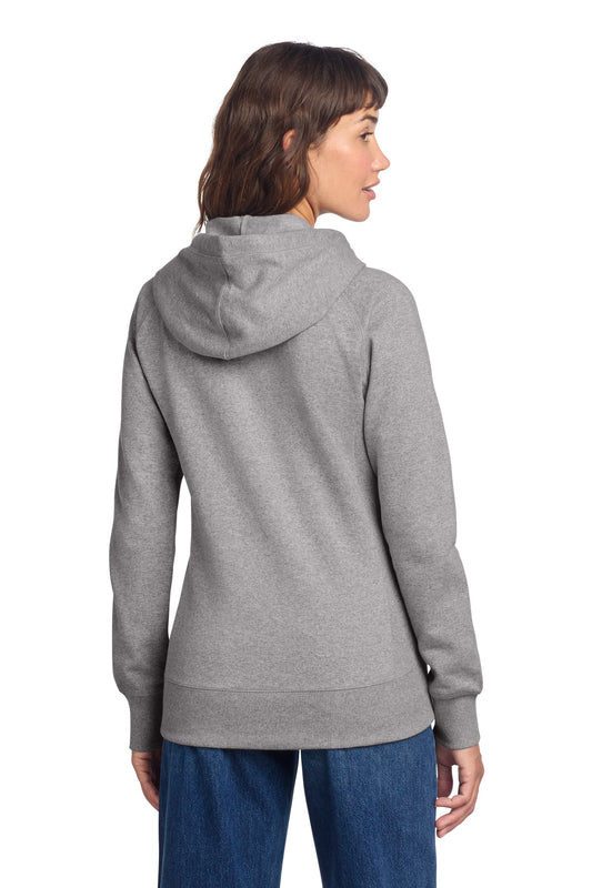 District Women's Re-Fleece Hoodie DT8101 Light Heather Grey