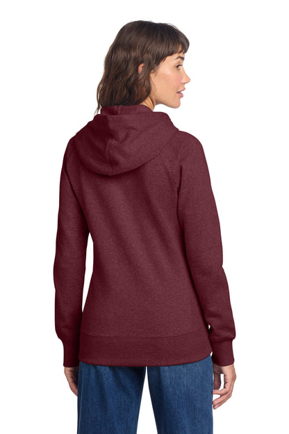 District Women's Re-Fleece Hoodie DT8101 Maroon Heather
