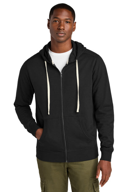 District Re-FleeceFull-Zip Hoodie DT8102 Black