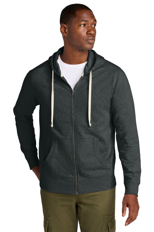 District Re-FleeceFull-Zip Hoodie DT8102 Charcoal Heather