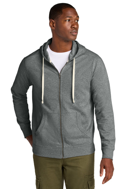 District Re-FleeceFull-Zip Hoodie DT8102 Deep Grey Heather