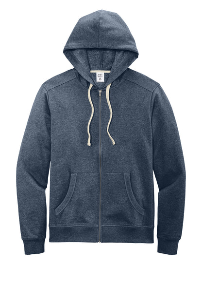 District Re-FleeceFull-Zip Hoodie DT8102 Heathered Navy