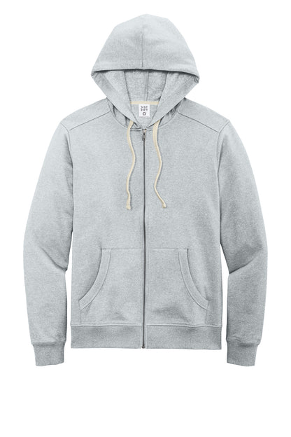 District Re-FleeceFull-Zip Hoodie DT8102 Light Heather Grey