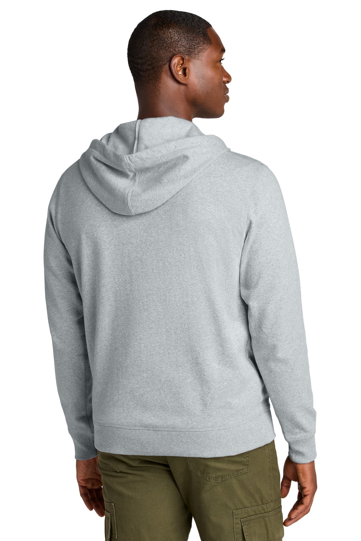 District Re-FleeceFull-Zip Hoodie DT8102 Light Heather Grey