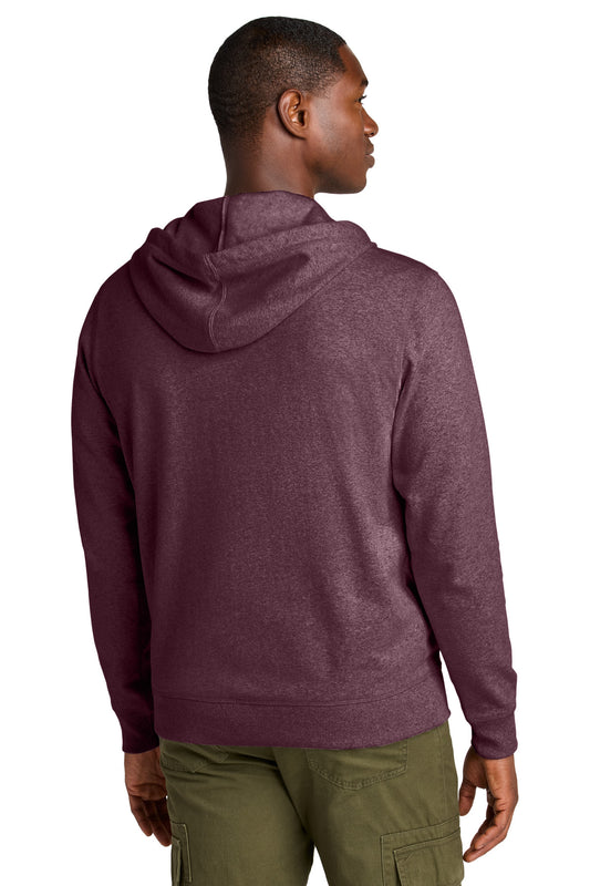 District Re-FleeceFull-Zip Hoodie DT8102 Maroon Heather