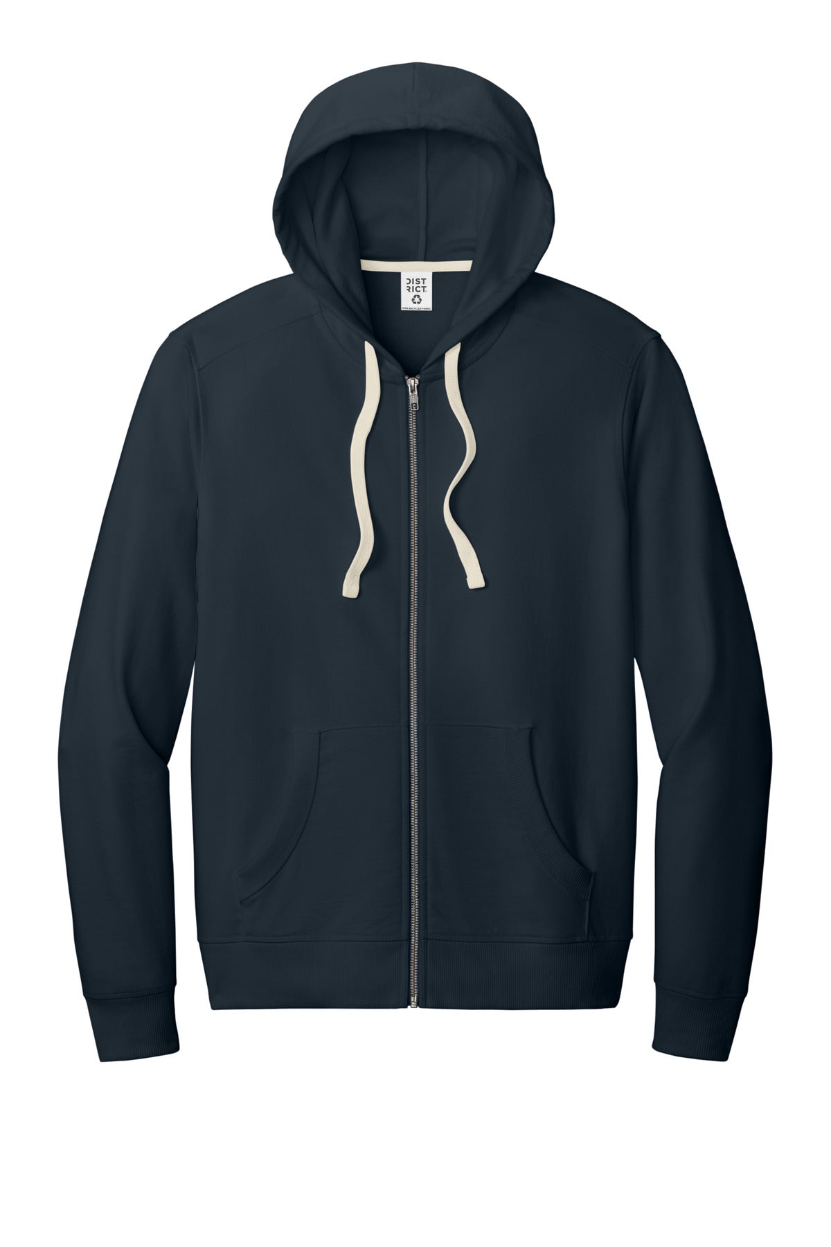 District Re-FleeceFull-Zip Hoodie DT8102 True Navy