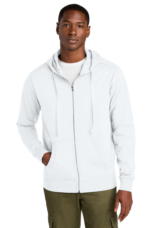 District Re-FleeceFull-Zip Hoodie DT8102 White