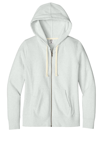 District Women's Re-FleeceFull-Zip Hoodie DT8103 Ash